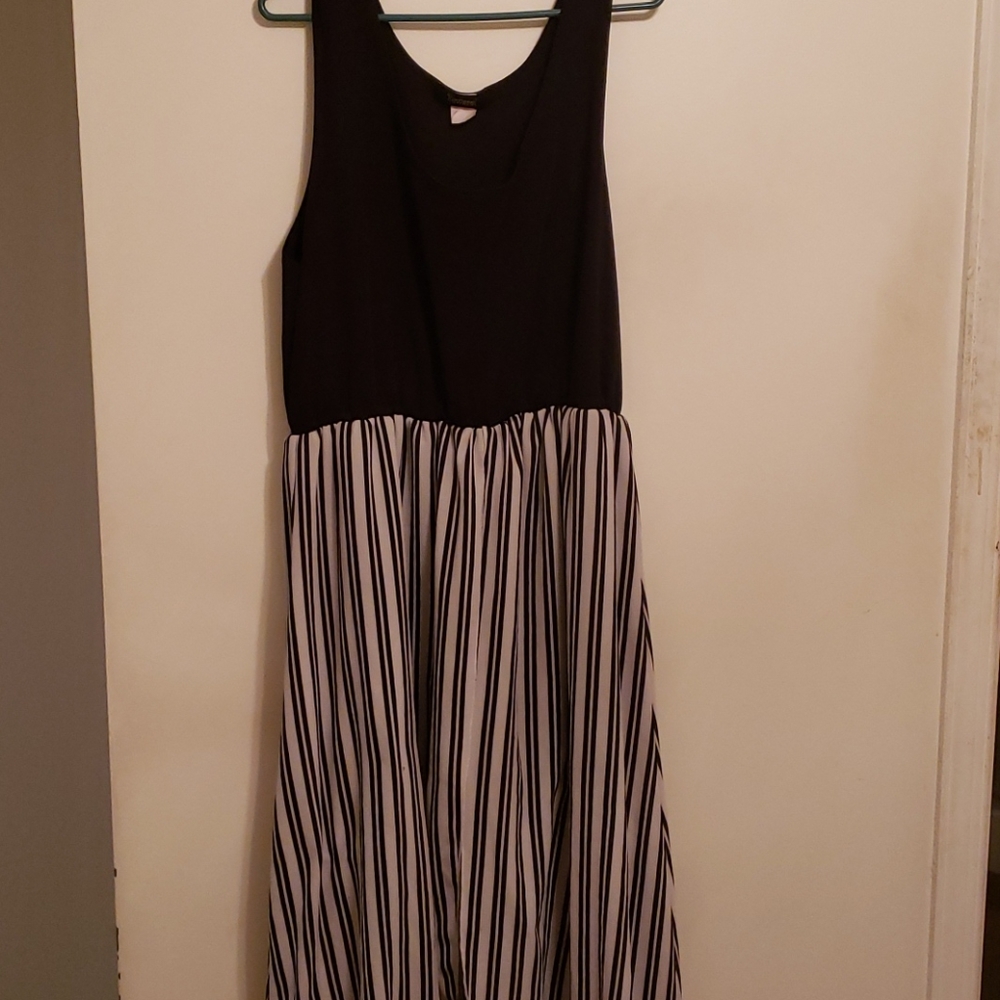 Black and White Romper Dress